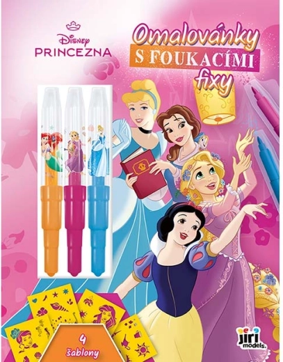 Disney princezné omaľovánky s fúkacími fixkami