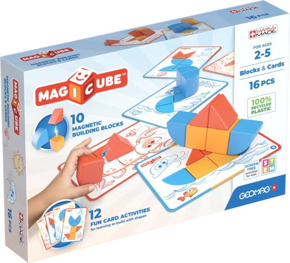 Geomag Magicube Blocks & Cards – magnetická stavebnica 16 dielikov