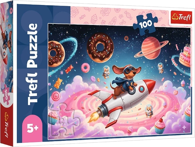 Puzzle 100 dielikov ježko na rakete