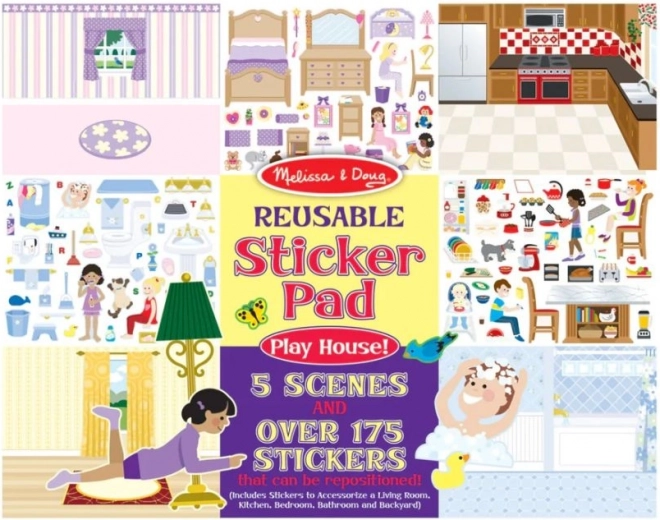 Opakovateľné nálepkové Pady 'Hrajme sa na Dom' Melissa & Doug