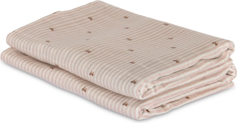 NUUROO Josefine mušelínové bambusové plienky stripe bow - 2 ks