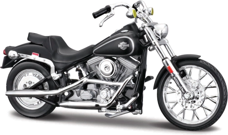 Maisto HD motocykel 1984 FXST Softail matne čierny 1:18