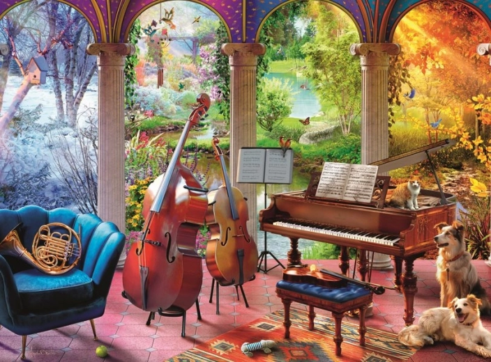 Ravensburger puzzle Hudba štyroch ročných období XXL 100 dielikov