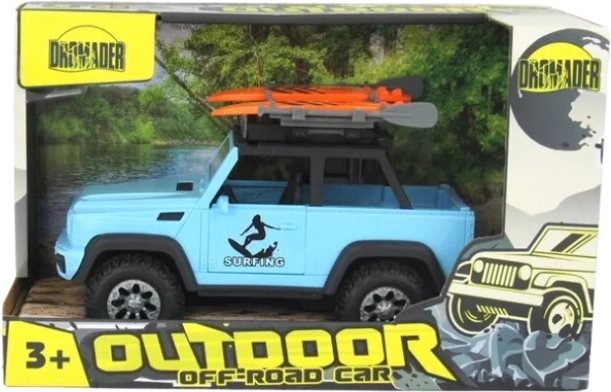 Dromader Jeep so surfovacou doskou na batérie