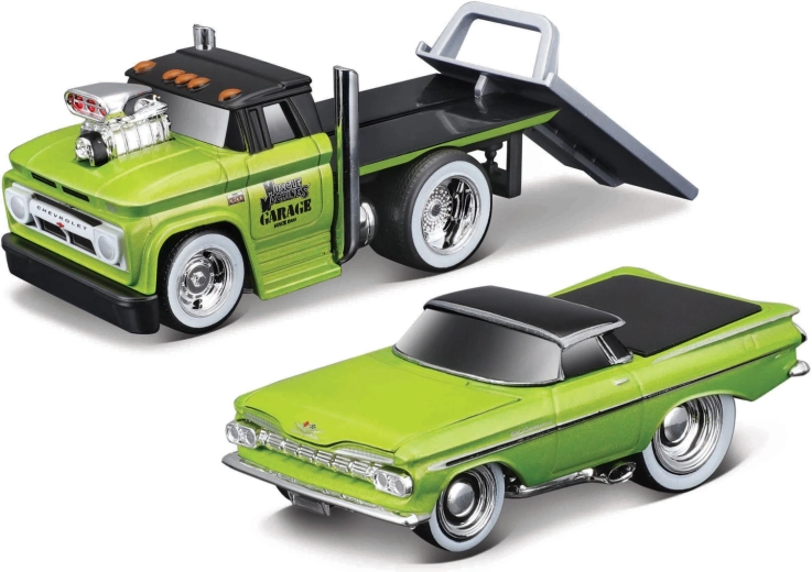 Maisto Muscle Transports 1966 Chevrolet C60 valník s Chevrolet El Camino 1:64