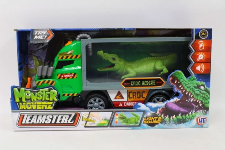 Teamsterz Monster Moverz nákladiak s krokodílom – svetlo a zvuk