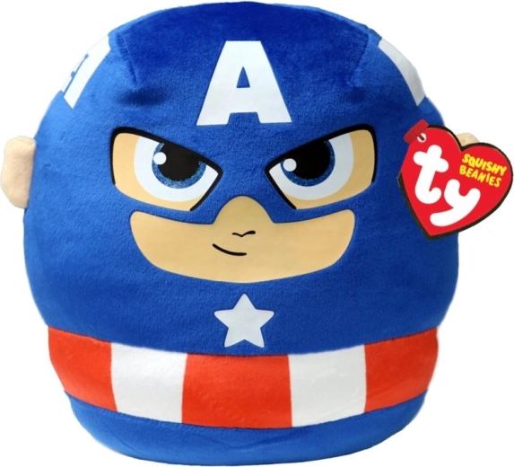 Ty Marvel Captain America Squishy Beanie plyšový vankúš 20 cm