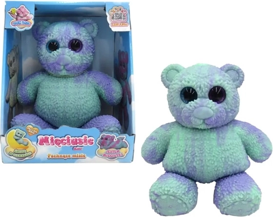 EPEE Mięciusie mäkučký medvedík mätovo‑fialový 28 cm