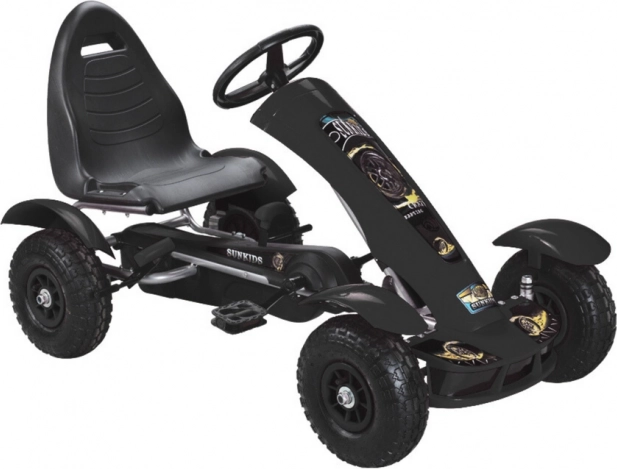Čierny šlapací gokart