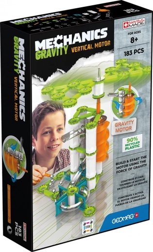 Geomag Mechanics Gravity RE vertikálny motor – magnetická stavebnica 183 dielov