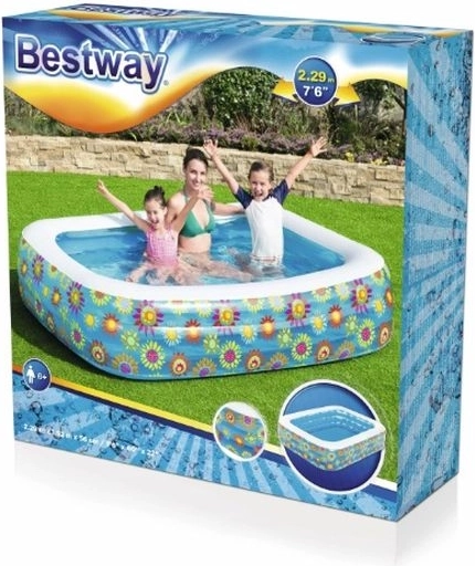 Nafukovací bazén Bestway s kvetinovým motívom 229 × 152 × 56 cm