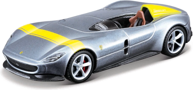 Maisto Speed Icons Ferrari Monza SP1 strieborno-žltá 1:64