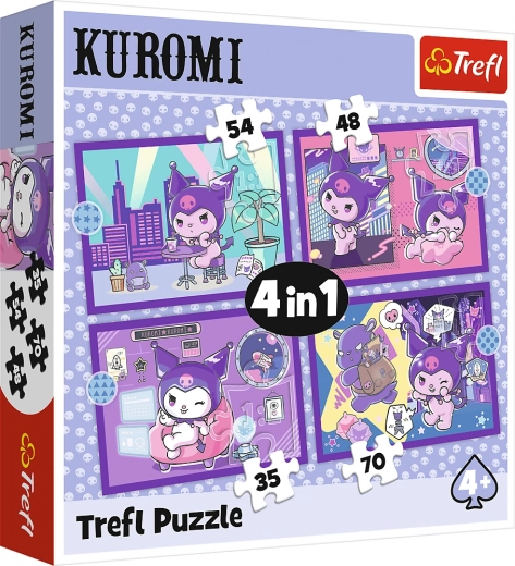Puzzle 4v1 deň KUROMI – HELLO KITTY