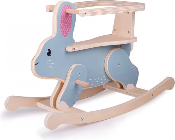 Hojdací zajačik z FSC dreva BIGJIGS TOYS