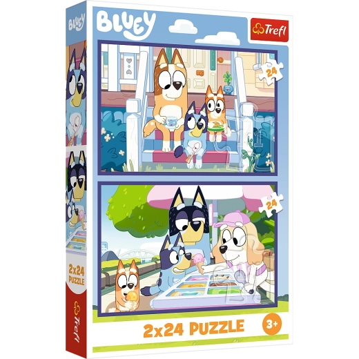 Puzzle 2x24 Veselá Bluey - BBC Bluey Trefl