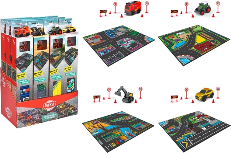 Herné mesto – koberec s autíčkom DICKIE TOYS 70 × 80 cm