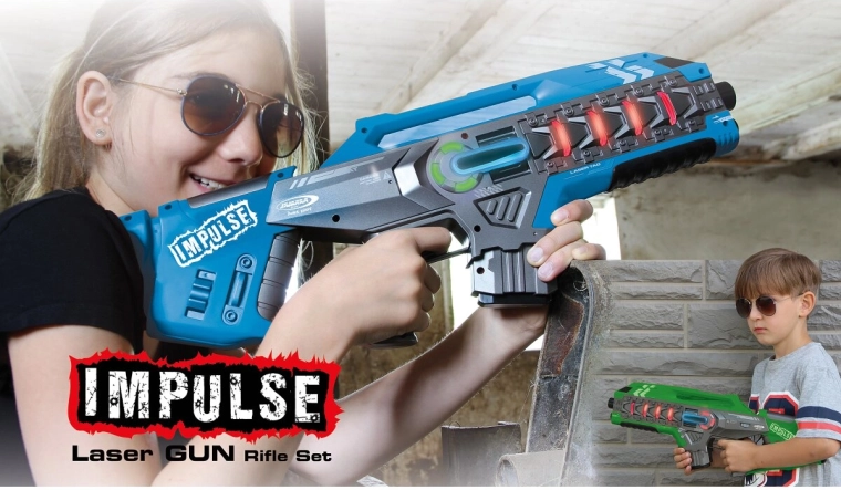 Impulse súprava laserových zbraní (modrá/zelená)