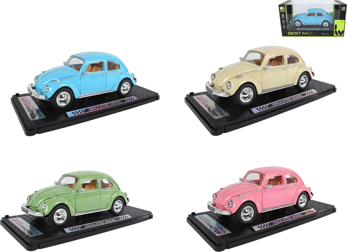 Autíčko old timer na zotrvačník 1:24, 18 cm - 1 kus