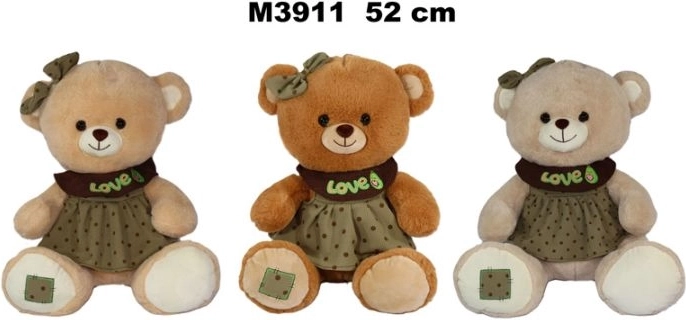 Plyšový medvedík v šatách 52 cm – 1 kus