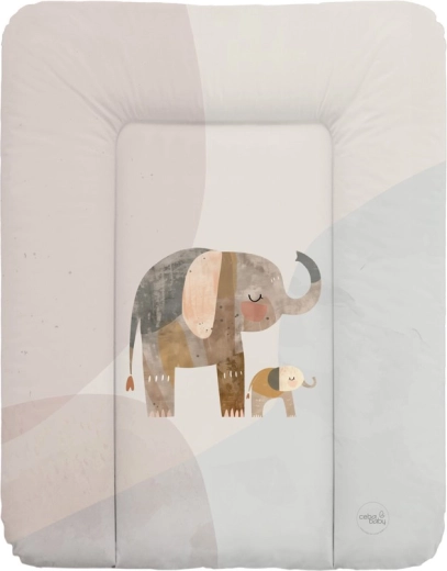 Ceba baby mäkká prebaľovacia podložka Basic Elephant Family 50 × 70 cm