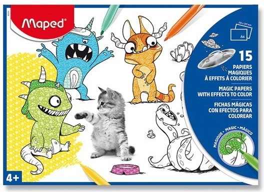 Magické omaľovánky ružové MAPED A4, 15 listov