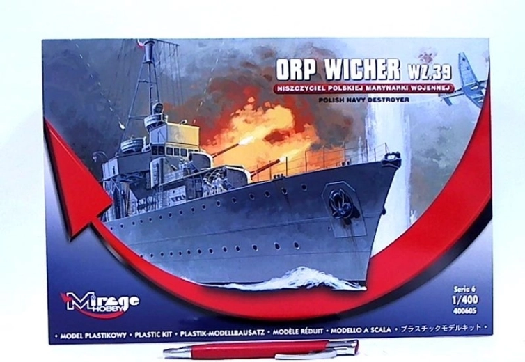 Mirage plastový model torpédoborca ORP Wicher w.z.39 1:400
