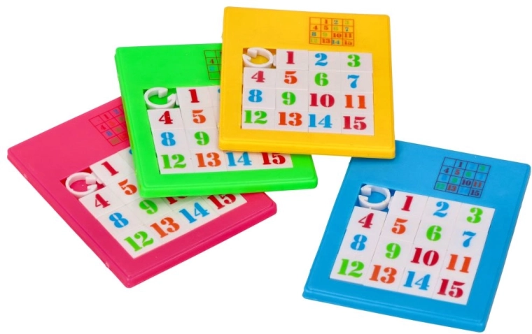 Logická hra – posúvacie puzzle s číslami - 1 kus