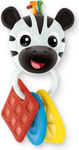 Hryzátko a hrkálka zebra Zen Shake‑a‑Shape BABY EINSTEIN, bez BPA, od 0 mesiacov