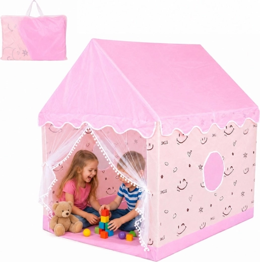 Pastelový detský domček – hrací stan pre dievčatá 120 × 100 × 130 cm