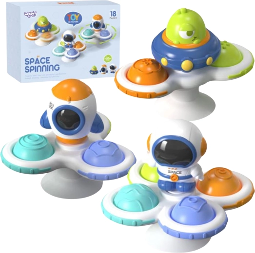 woopie baby kozmický spinner pop-it – senzorická hračka, vymeniteľné 3 ks