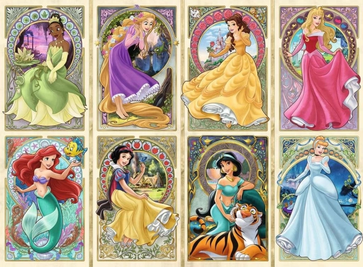 Puzzle Princezny v secesnom štýle - Ravensburger 1000 ks