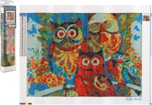 Diamantové maľovanie Sovy 30x40 cm