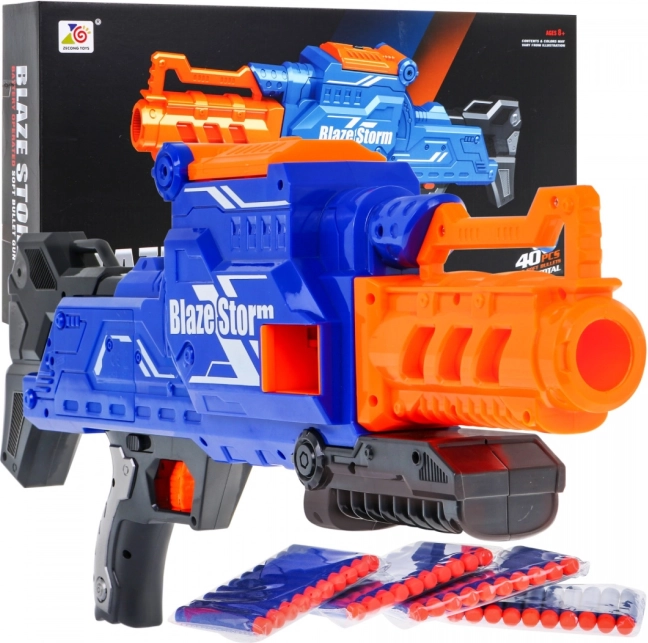 automatická detská pištoľ BLAZE STORM 8+ so 40 penovými nábojmi