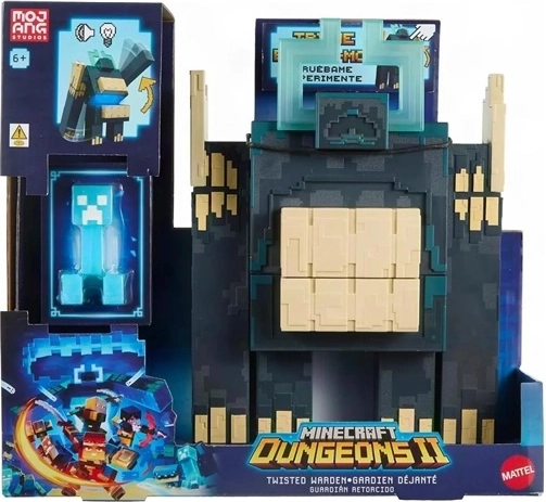 Interaktívna figúrka Minecraft Dungeons útočiaci Warden s Creeperom