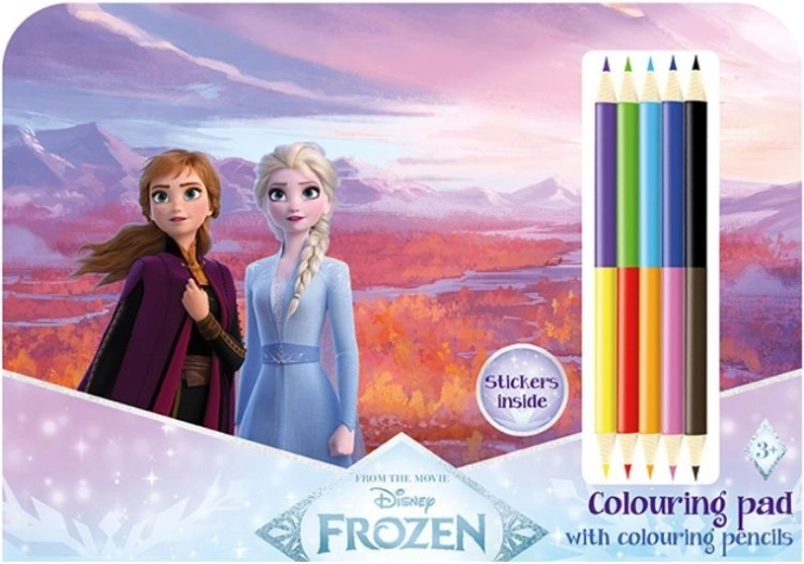 Kresliaca sada s pastelkami Ľadové kráľovstvo