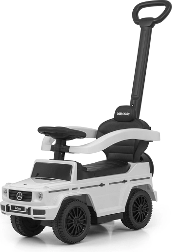 Milly Mally odrážadlo s vodiacou tyčou Mercedes G350d biele