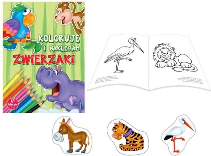 Vyfarbujem a lepím – zvieratká 1