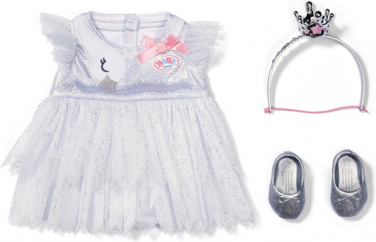 Trblietavý baletný vzhľad s motívom labute