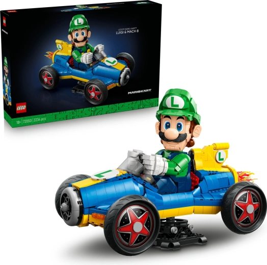 LEGO Super Mario Mario Kart Luigi a Mach 8