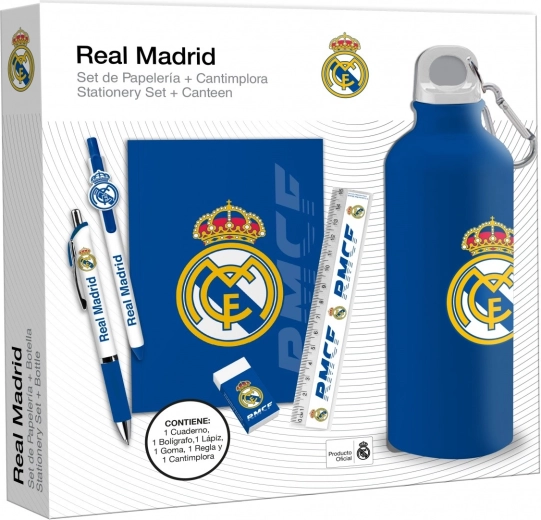 Darčeková sada REAL MADRID – fľaša 650 ml, poznámkový blok a pero