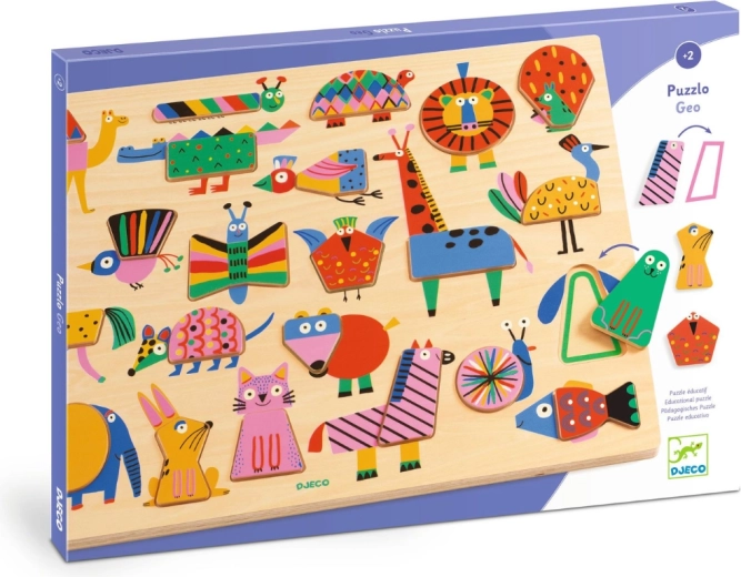Djeco drevené puzzle Geo