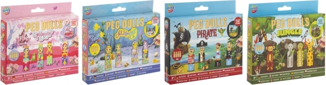 Kreatívna súprava Peg Dolls - Princezné, Alchýmia, Piráti a Džungľa