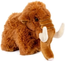 Plyšový mamut hnedý 17 cm pre bábätká