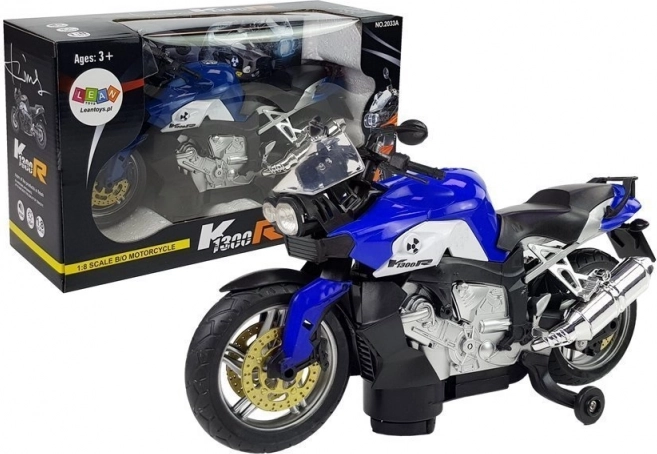 Elektrický detský motocykel modrý