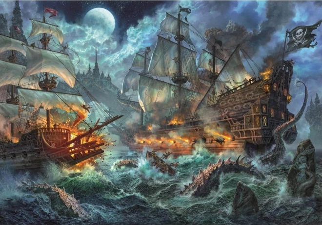Clementoni puzzle Bitka pirátov 6000 dielikov