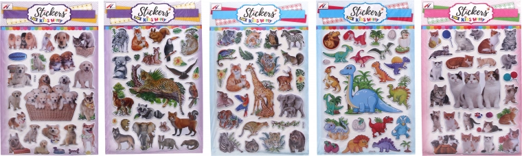 Nálepky so zvieratkami – mix variantov