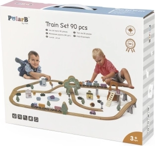 Drevená vláčikodráha POLARB 90 dielov