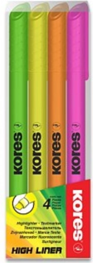 Kores Zvýrazňovače High Liner Sada 4 Ks
