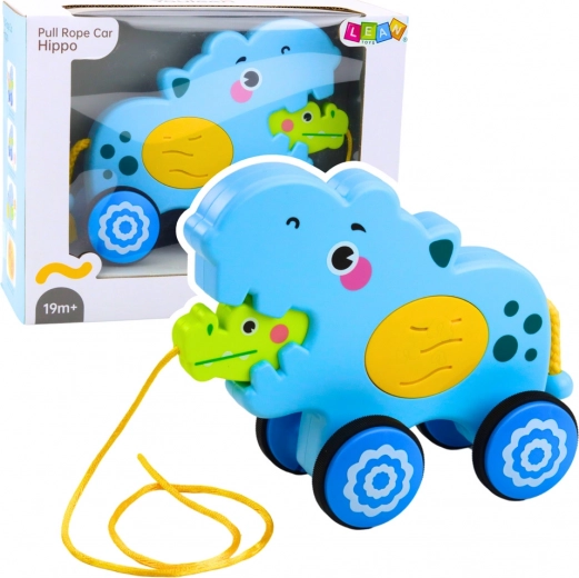 Interaktívny hroch na šnúrke s modrým zvukom