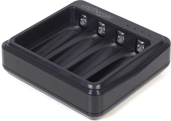 USB nabíjačka pre akumulátory AA/AAA, čierna